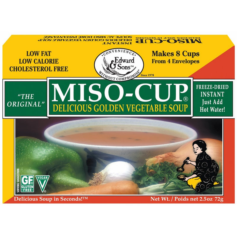 Miso-Cup Original Golden Vegetable Soup, 4-Count Boxes, 2.5 oz (Pack of 12)