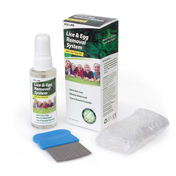 Acu-Life Lice and Egg Removal System with Tea Tree Oil (Lice removal kit)