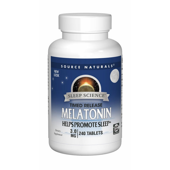 Source Naturals Melatonin 3mg - Sustained Release - 240 Tablets