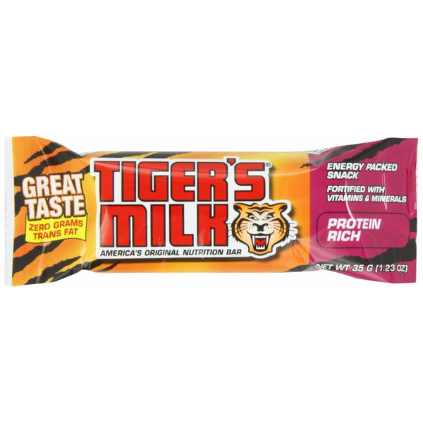 Tiger's Milk Protein Rich Peanut Butter Energy Bar with Protein - 1.23 oz bars, 24 count