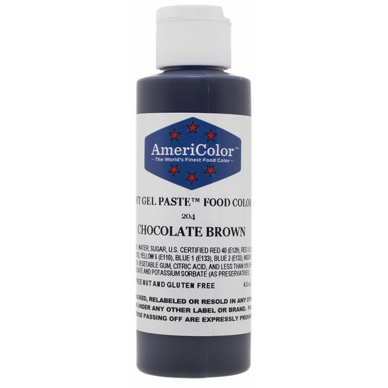 Americolor 4.5 Oz Chocolate Brown Soft Gel Paste