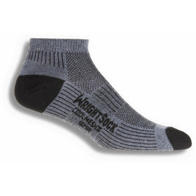 WrightSock Men's Coolmesh II Lo Single Pack Socks, Grey, X-Sock Size:10-13/Shoe Size: 6-12