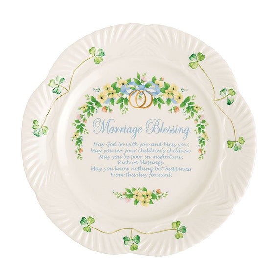 Belleek Marriage Blessing Plate, 9"