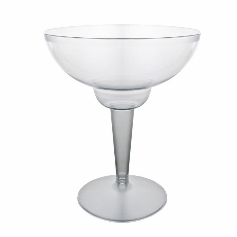 Party Essentials N121021 Hard Plastic 2-Piece Margarita Glass, 12-Ounce Capacity, Clear (Case of 120)
