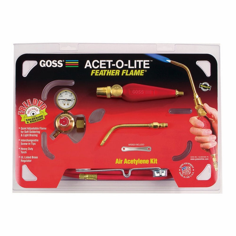 Goss KA-38H Air-Acetylene Soldering Kit with MC Acet Regulator and BA-4 Tip