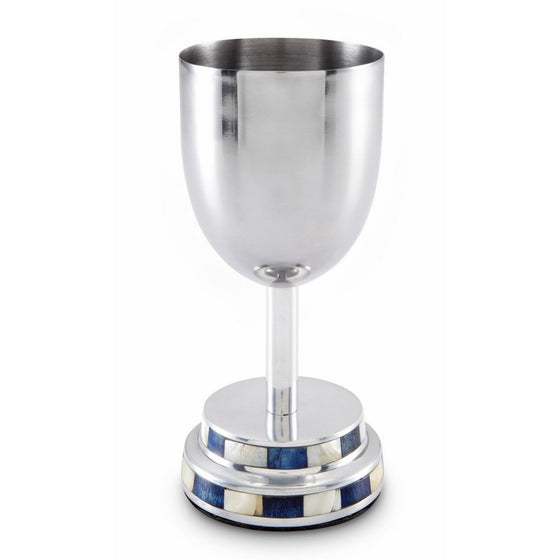 Julia Knight Kiddush Cup Mosaic, 6.75-Inch, Azure, Blue