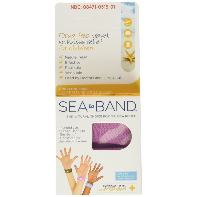 Sea-Band Wristband Child Morning & Travel Sickness (Pack of 2) colors may vary