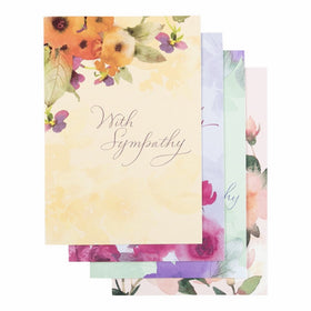Sympathy - Inspirational Boxed Cards - Watercolor Flowers