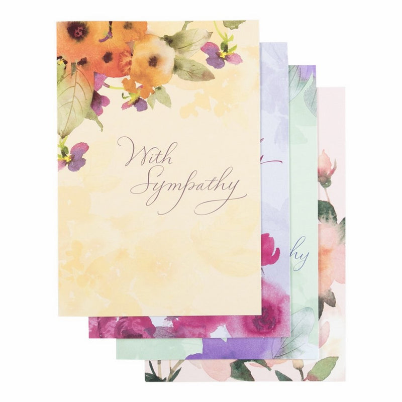 Sympathy - Inspirational Boxed Cards - Watercolor Flowers