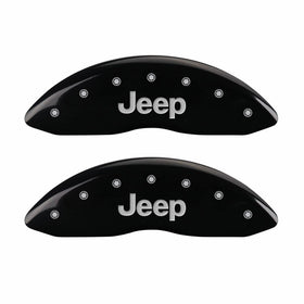 MGP Caliper Covers 42006SJPLBK Caliper Cover with Black Powder Coat Finish, (Set of 4)