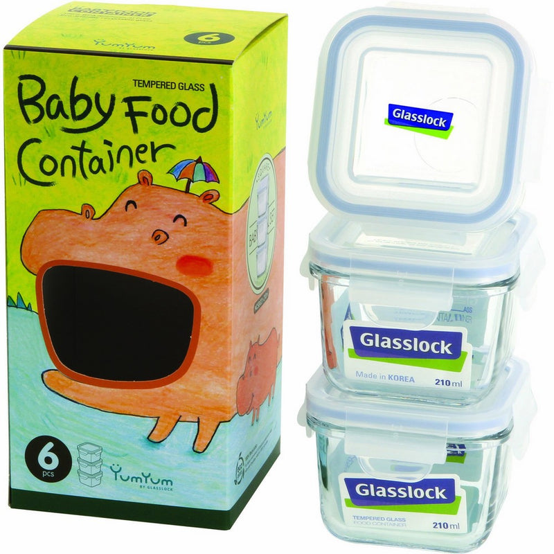 Glasslock 6-Piece Square Baby Box Set, Mini (3 count)