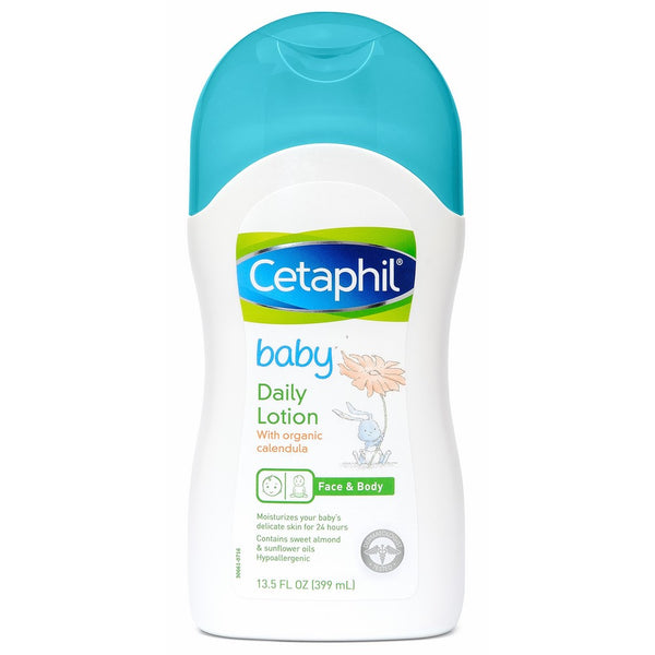 Cetaphil Baby Daily Lotion with Organic Calendula, Sweet Almond Oil and Sunflower Oil, 13.5 Ounce