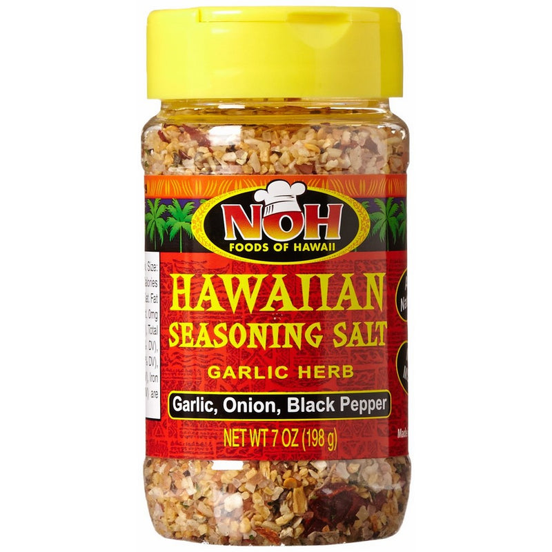 NOH Foods of Hawaii Garlic Herb Hawaiian Seasoning Salt, 7 Ounce
