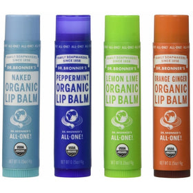 Dr. Bronner's Organic Lip Balm - (Naked, Peppermint, Lemon Lime, Orange Ginger) by Dr. Bronner's