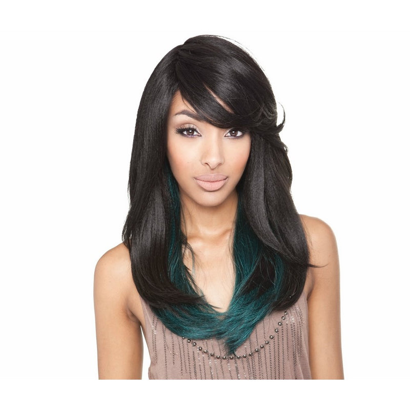 ISIS Brown Sugar Human Hair Blend Full Wig - BS110 (SMP1B/TEAL)