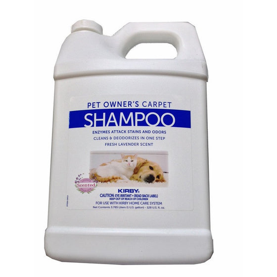 1 Gallon Genuine Kirby Pet Owners Shampoo. Use with all model Kirby Vacuum Cleaner Shampooer Systems.