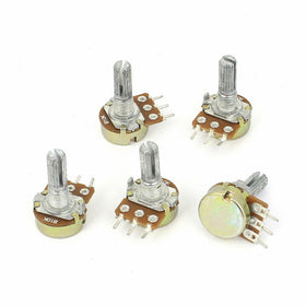 Uxcell a15011600ux0235 5 Piece 10K Ohm Linear Taper Rotary Potentiometer, 10KB B10K Pot