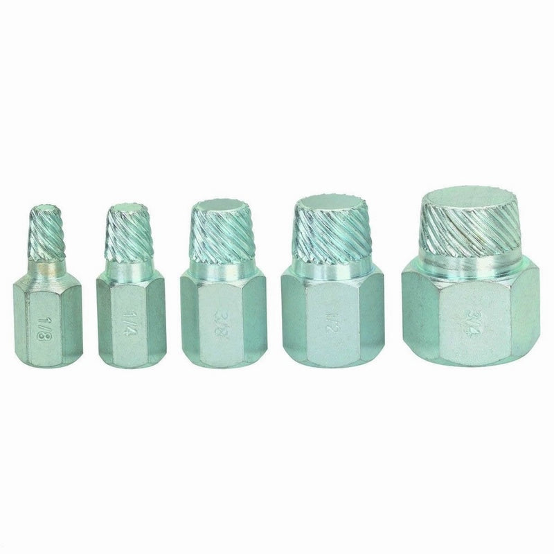 5pc Sae Iron Inside Pipe Nipple Extractor Easy Out Extracting Removal Tool