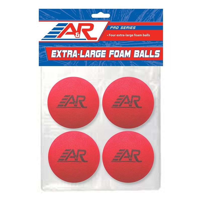 A&R Sports Pro Series Extra Large Foam Balls (4 Pack), Red/Blue