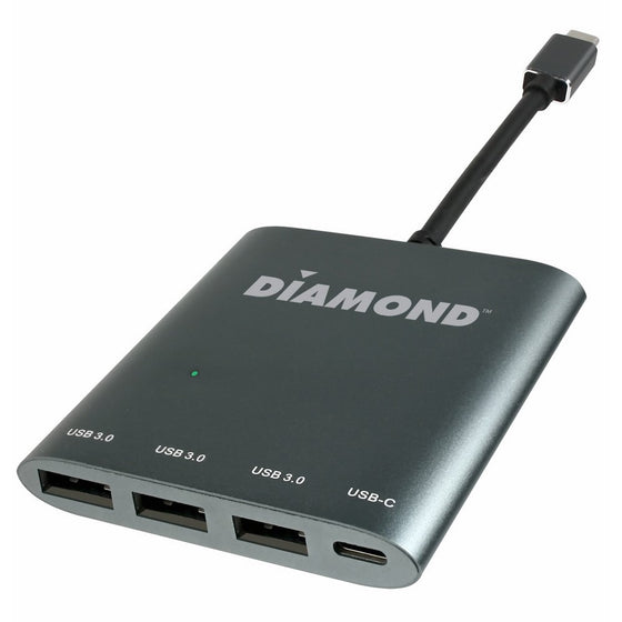 Diamond Multimedia USB 3.1 Gen1 Type C to USB 3.0 Type A 3 port HUB with Power Delivery. Compatible New Macbook, Chrompixel and Thunderbolt 3 computers, Components USB3CDPD3H