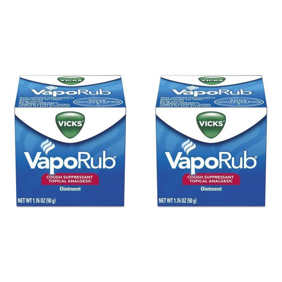 Vicks VapoRub Ointment, 1.76 Ounces, 2 Pack