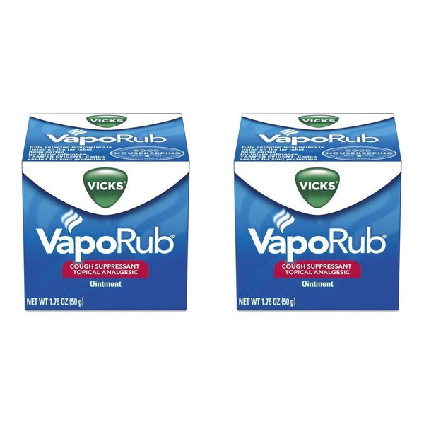 Vicks VapoRub Ointment, 1.76 Ounces, 2 Pack