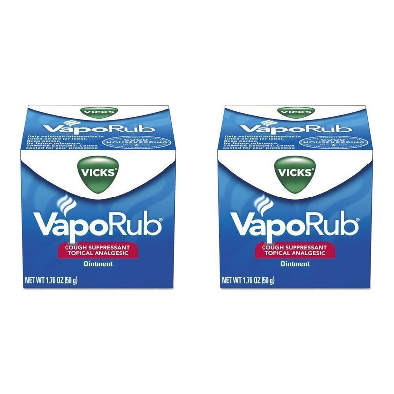 Vicks VapoRub Ointment, 1.76 Ounces, 2 Pack