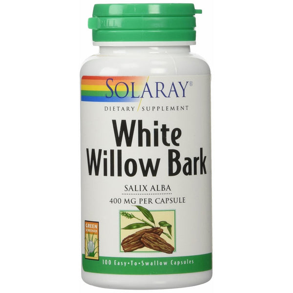 Solaray White Willow Bark Capsules, 400 mg, 100 Count