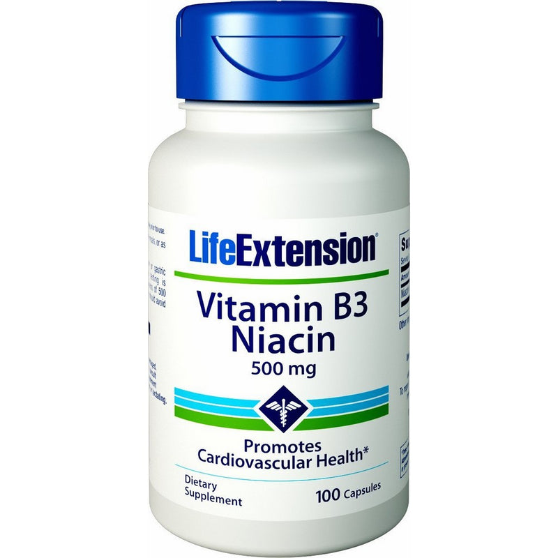 Life Extension Vitamin B3 Niacin 500 Mg 100 capsules