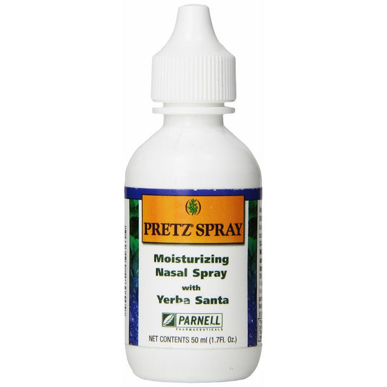 Pretz Spray Moisturizing Saline Nasal Spray with Yerba Santa, 1.7 Fluid Ounce