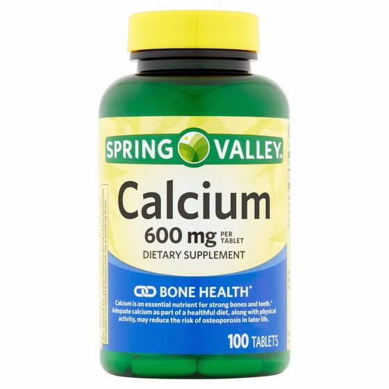 Spring Valley - Calcium 600 mg, 100 Coated Tablets