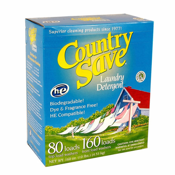 Country Save HE Laundry Detergent, Powder, 160-Load, 10-lb Boxes (Pack of 4)