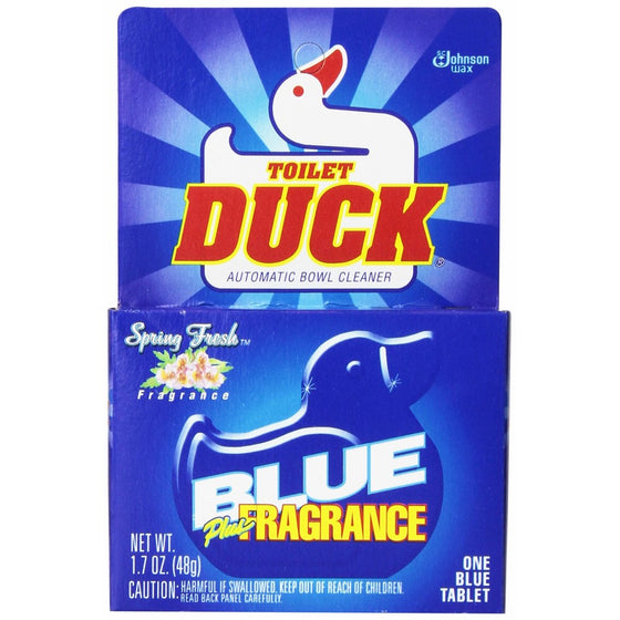 Toilet Duck Automatic Blue Single Tablet, 1.7 oz, (Pack of 12)