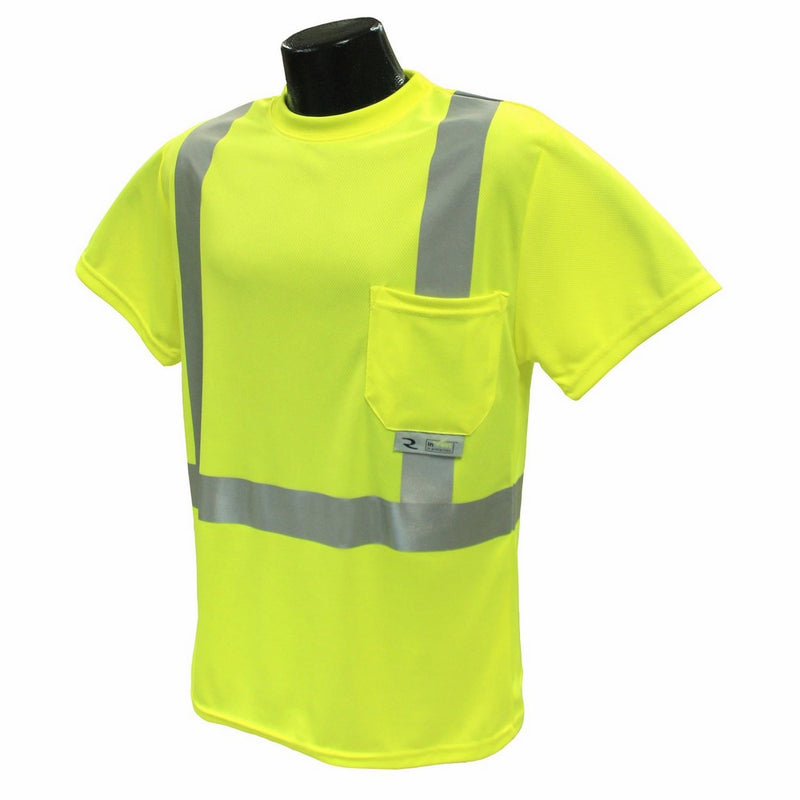 Radians ST11-2GS-2X Class 2 Max-Dri Moisture Wicking T Shirt, Green, 2 Extra Large
