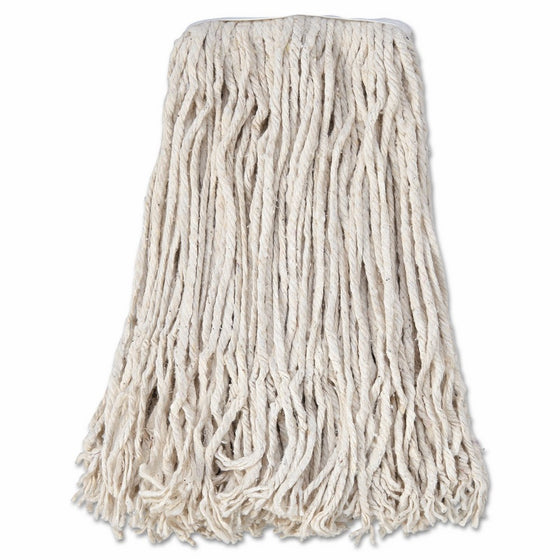 Boardwalk CM02024S Mop Head, Cotton, Cut-End, White, 4-Ply, 24 Band (Case of 12)