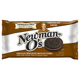 Newman's Own Newman-O's, Chocolate Crème Filled Chocolate Cookies, 8-Ounce Packages (Pack of 6)