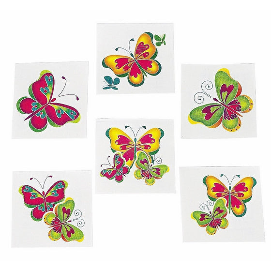 Kids Temporary Butterfly Tattoos - 72