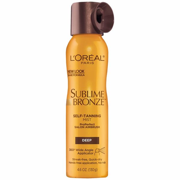 L'Oreal Paris Sublime Bronze Self-Tanning Mist, Deep Natural Tan, 4.6 oz.