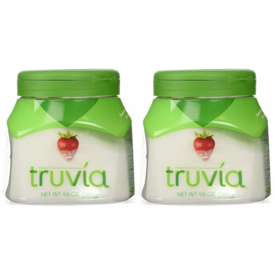 Truvia Nature's Calorie Free Sweetener Sugar Bowl Size Pack 9.8 Ounces (Pack of 2)