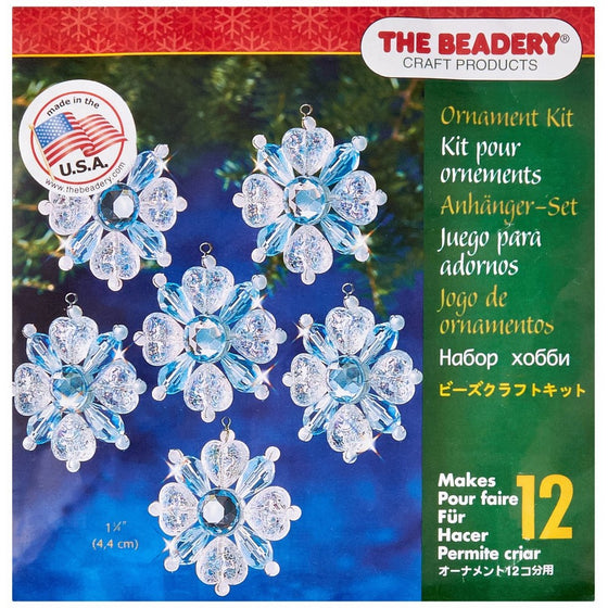 Beadery BOK-5977Holiday Beaded Ornament Kit, Filagree Snowflake, 1.75-Inch. Makes 12
