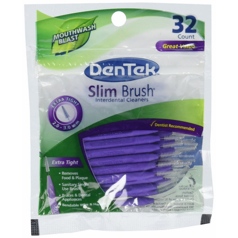 Dentek Dentek Slim Brush Cleaners, 32 each (Pack of 4)