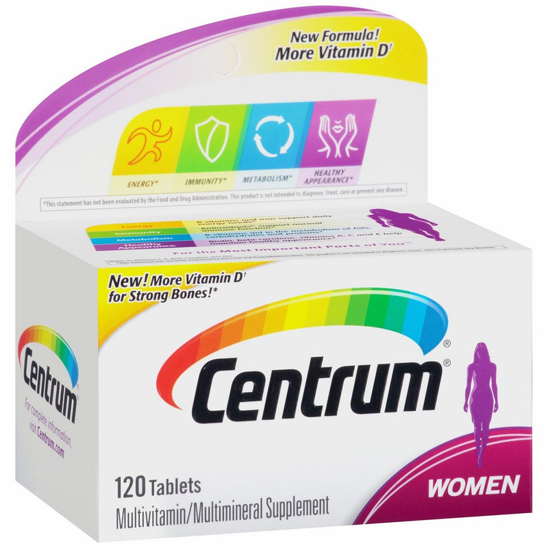 Centrum Women (120 Count) Multivitamin/Multimineral Supplement Tablet, Vitamin D3