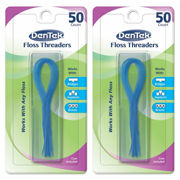 DenTek Floss Threaders | 50-Count per Pack | 2-Pack