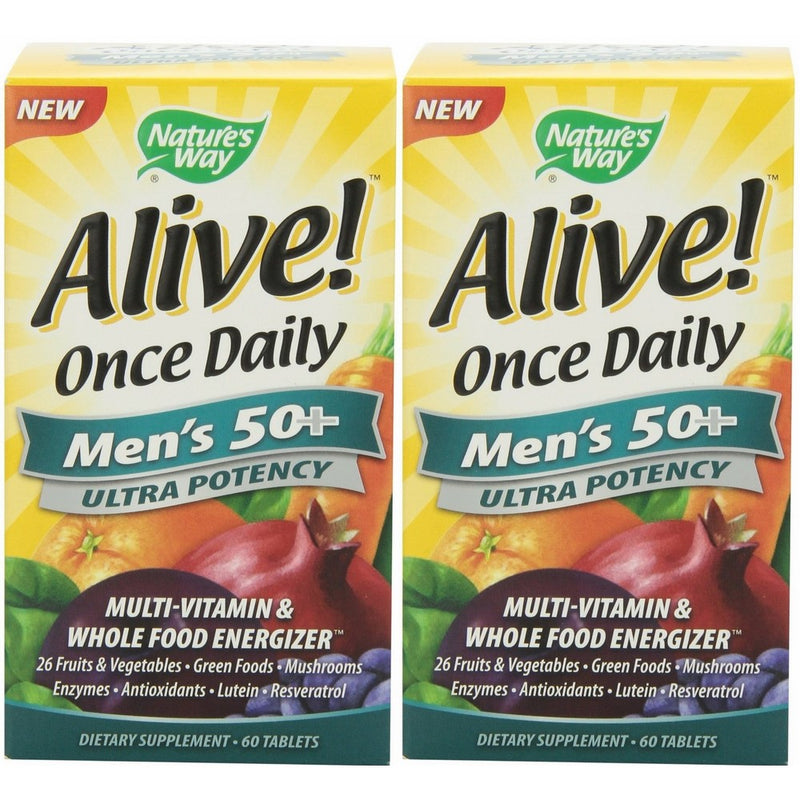 Nature's Way Alive Once Daily Men's 50 Ultra Potency Tablets, 60 (2 Pack)