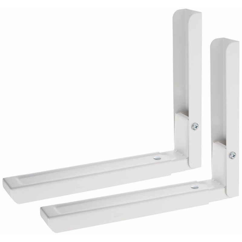 AVF EM60W-A Universal Wall-Mounted Microwave Brackets (Set of 2) - White