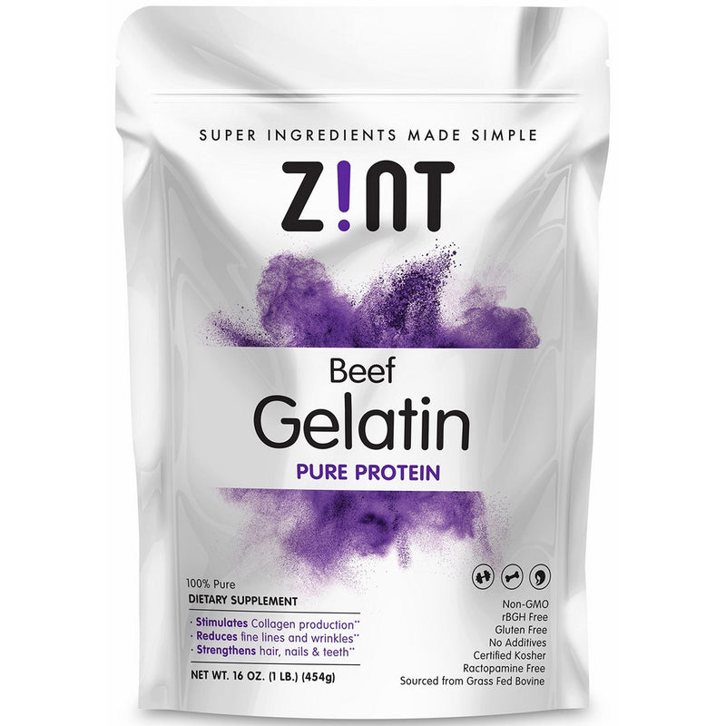 Unflavored Gelatin Powder (16 oz): Anti Aging Collagen Supplements, Protein, Paleo Friendly, Grass Fed Beef, Non GMO - Baking & Thickening - Beauty, Skin, Hair & Nails