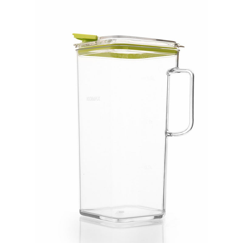 Komax Tritan Clear Large (2 quart) Pitcher With Green Lid BPA-Free - Great for Iced tea & Water