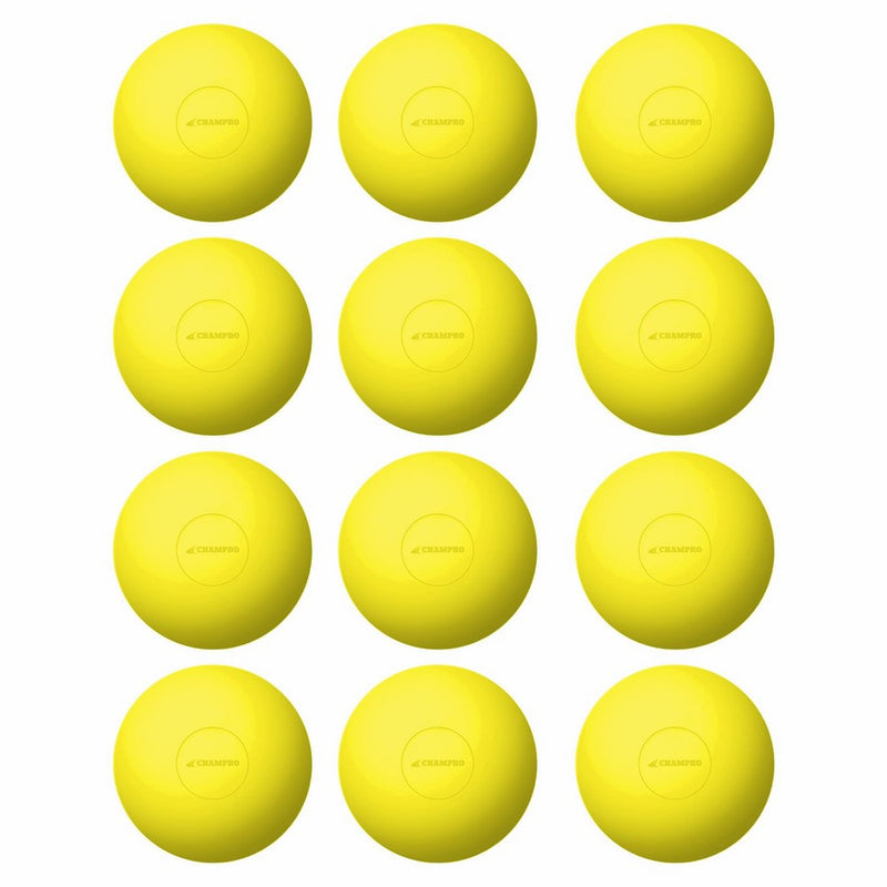 Champro NOCSAE Lacrosse Balls; Gold Nocsae Lacrosse Balls, 12