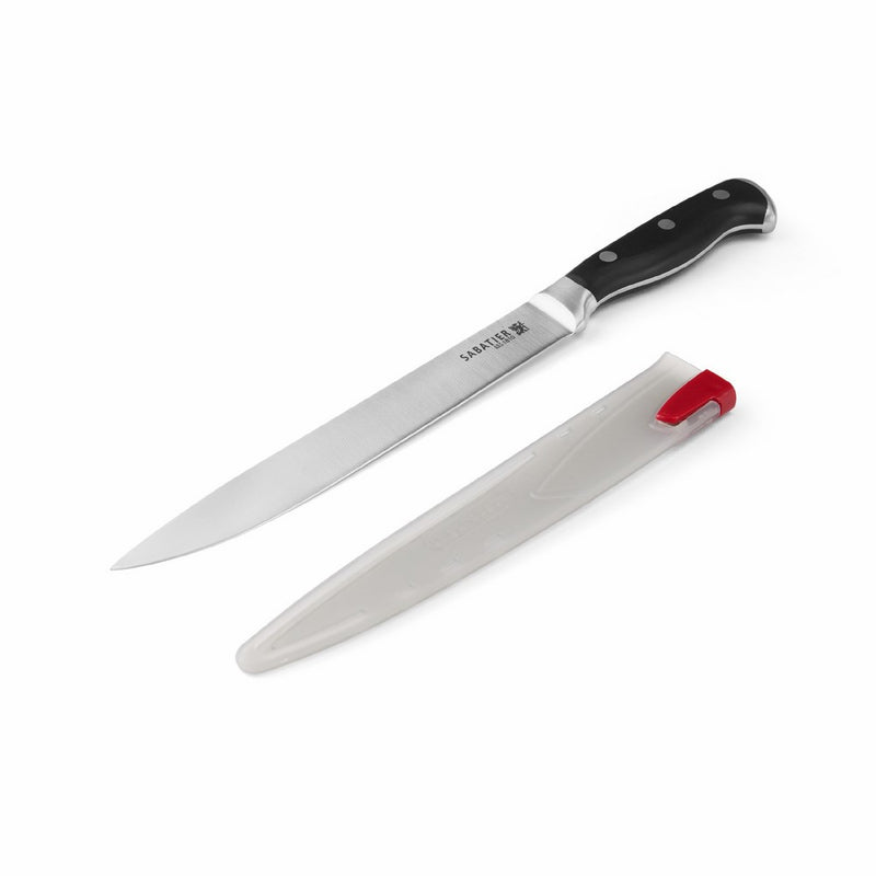 Sabatier 5171953 Forged Triple-Riveted Stainless Steel Slicer Knife with EdgeKeeper Self-Sharpening Sleeve, 8-Inch