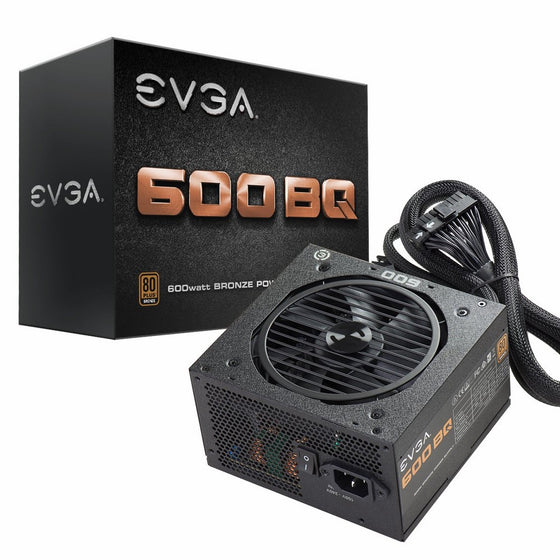 EVGA 600 BQ, 80 BRONZE 600W, Semi Modular, FDB Fan, 3 Year Warranty, Power Supply 110-BQ-0600-K1